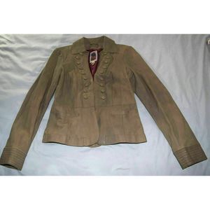 Anthro Burning Torch Leather Jacket sz M Blazer